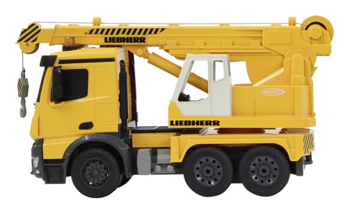 Mercedes-Benz Arocs mit Liebherr Schwerlastkran RC Modell von Jamara 1:20