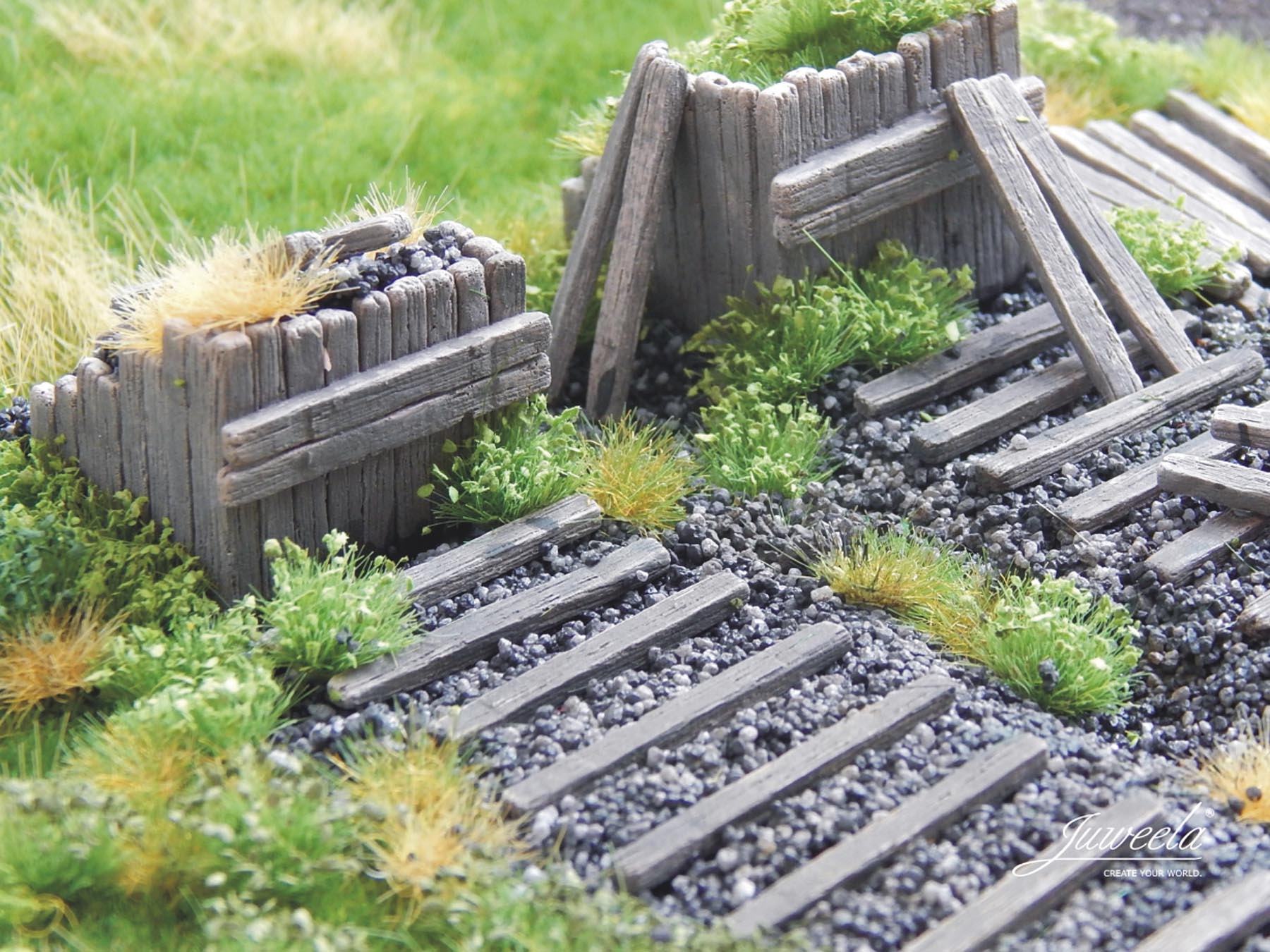 Prellbock Holz (2 Stck.) Modell von Juweela 1:87