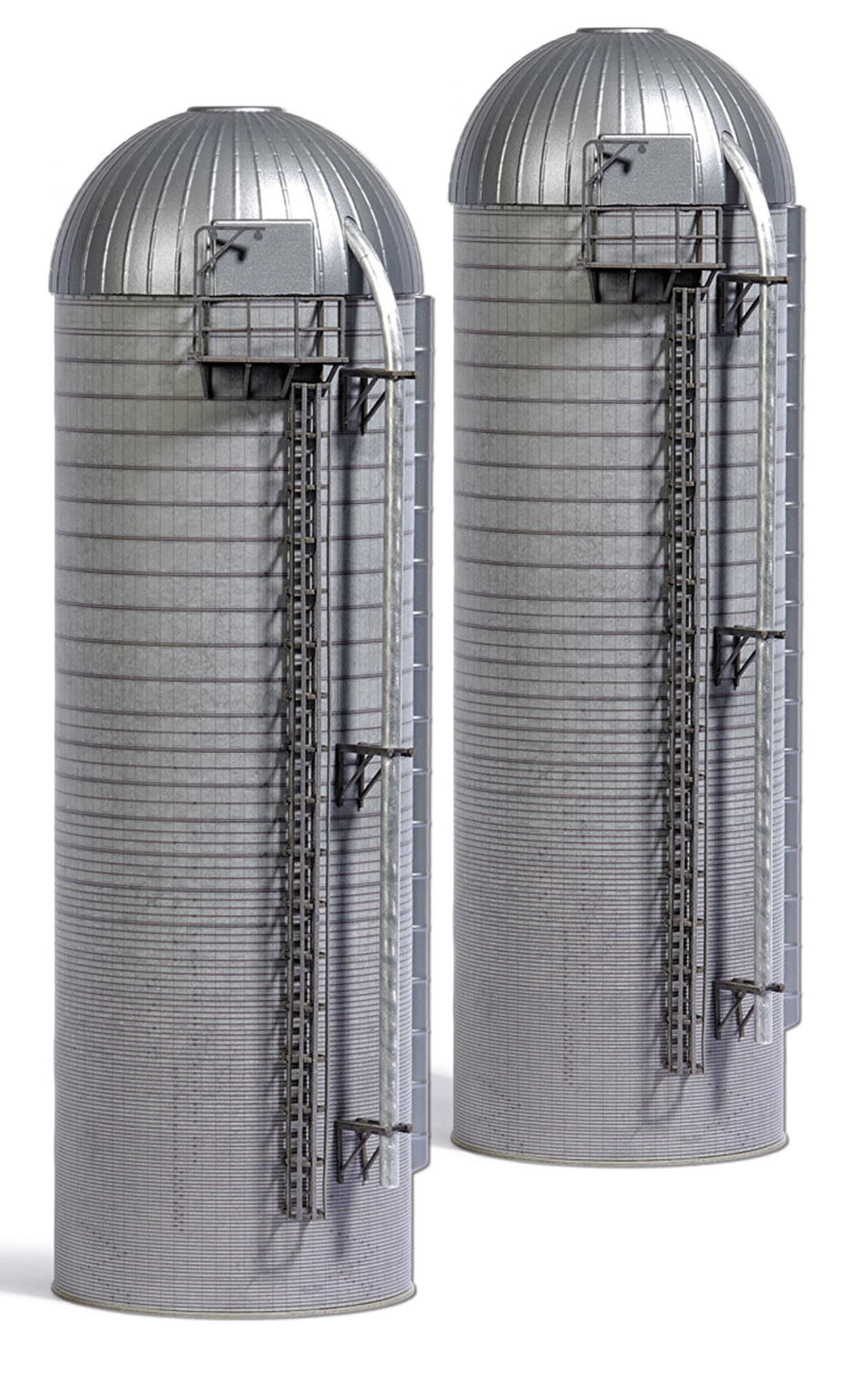 2 Hochsilos HS 091 (Bausatz) Modell von Busch 1:87