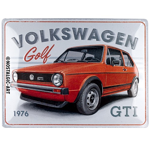VW Golf GTI 1976 Blechschild 30 x 40 cm   Modell von Nostalgic-Art