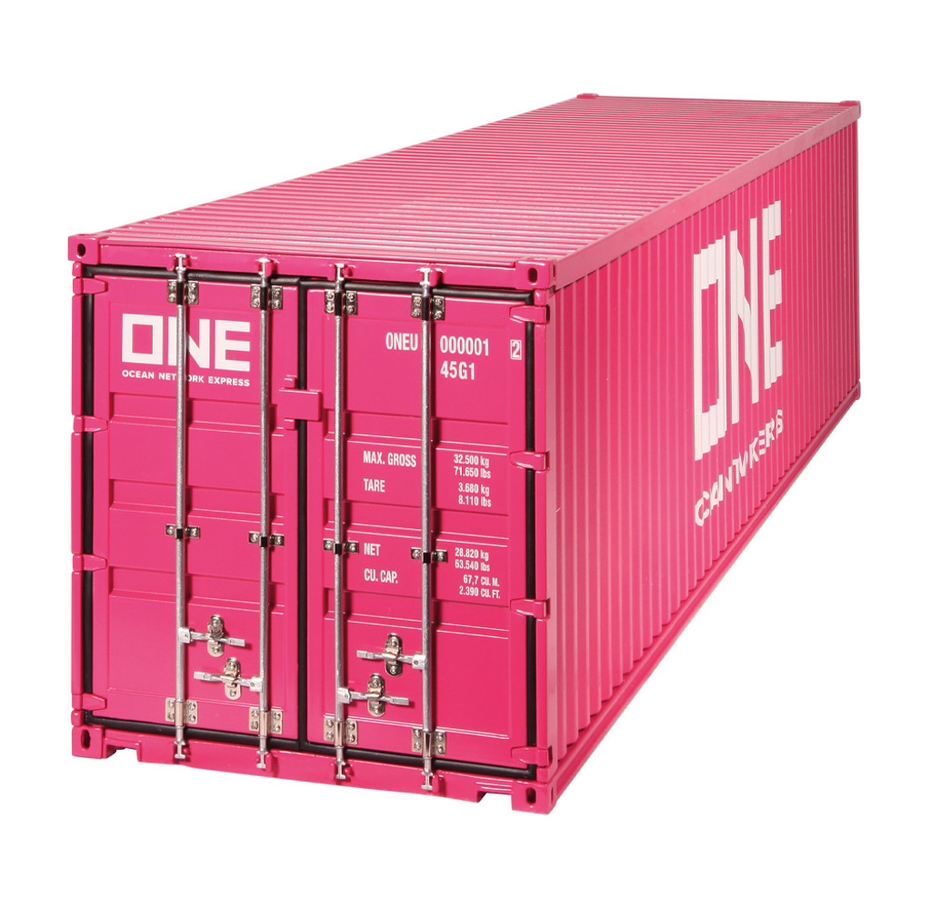 Seefracht Container 40ft ONE magenta Modell von NZG 1:18