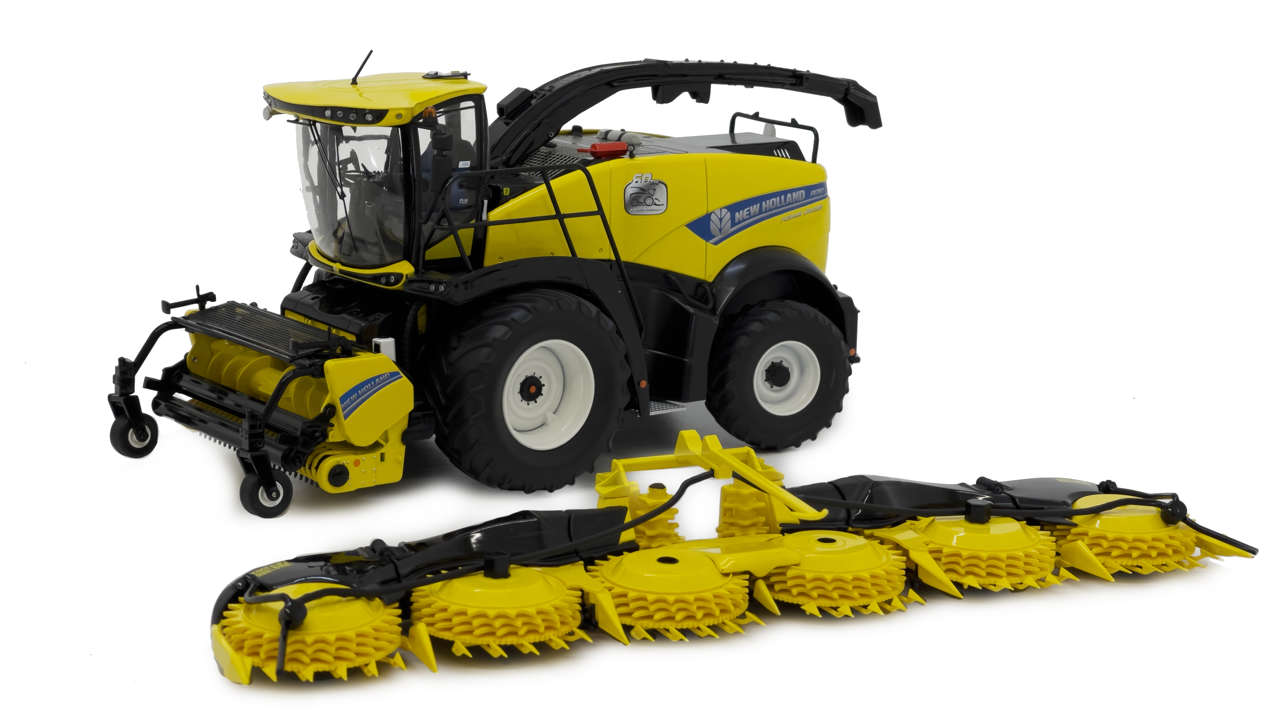 New Holland FR780 mit Maisgebiss und Pickup 60 Jahre Jubiläums Edition Limited Edition Modell von MarGe Models 1:32