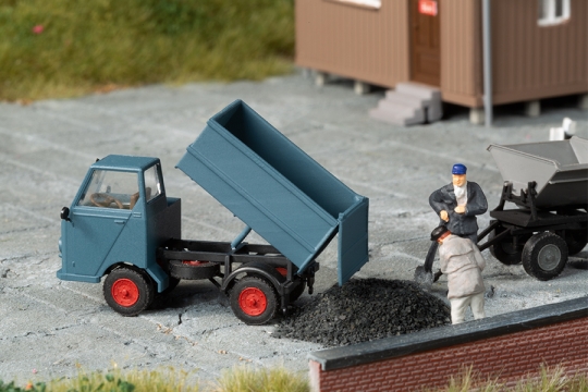 Bausatz Multicar M22 Hochbordkipper mit Kipplorenanhänger Modell von Auhagen 1:87