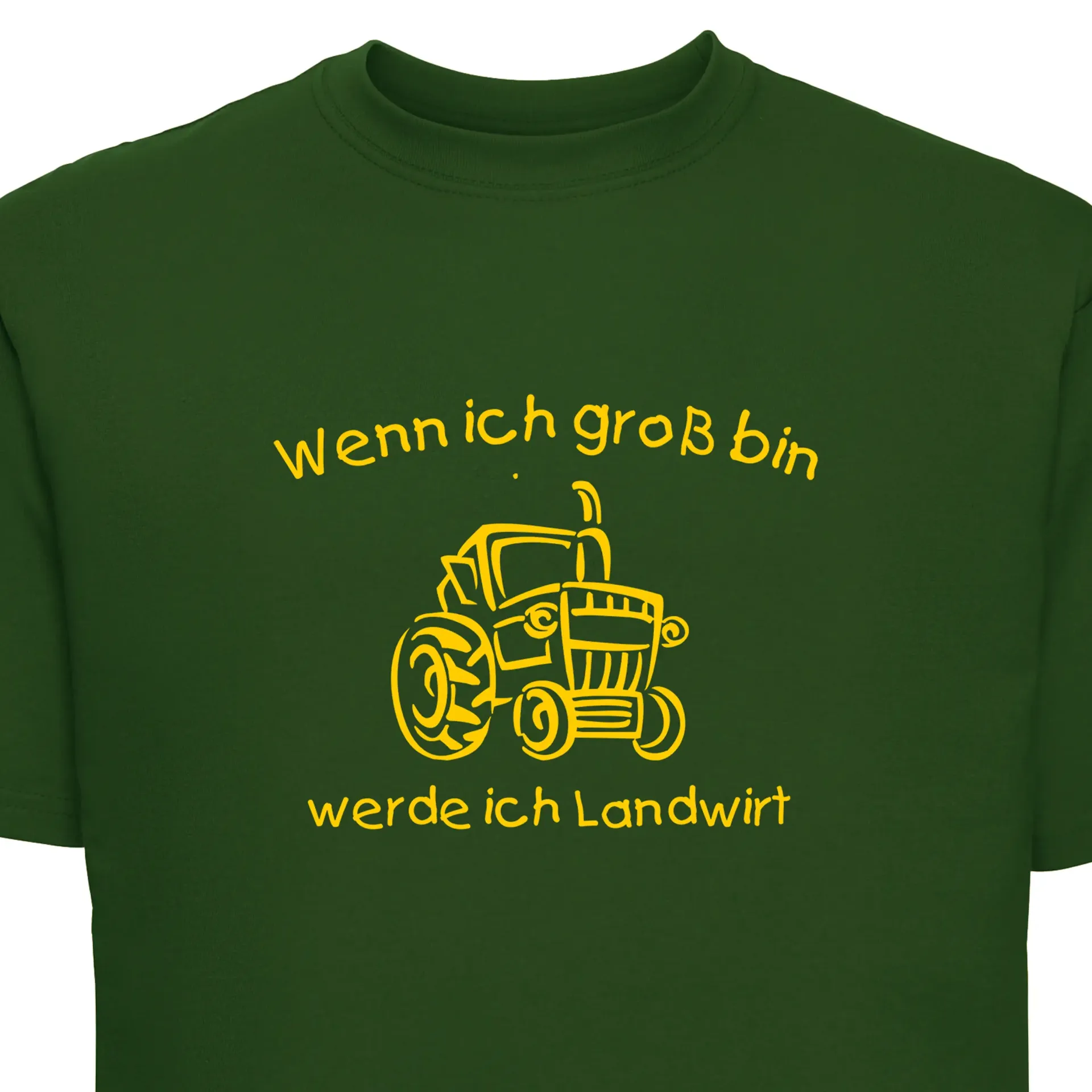 Kinder T-Shirt „Wenn ich groß bin, werde ich Landwirt“ (grün)