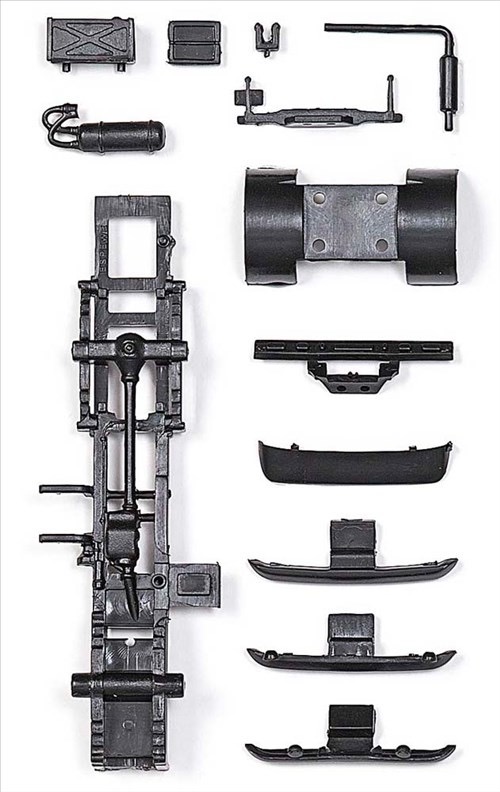 W50L Zubehör-Set Fahrgestell/Spoiler Modell von Busch 1:87
