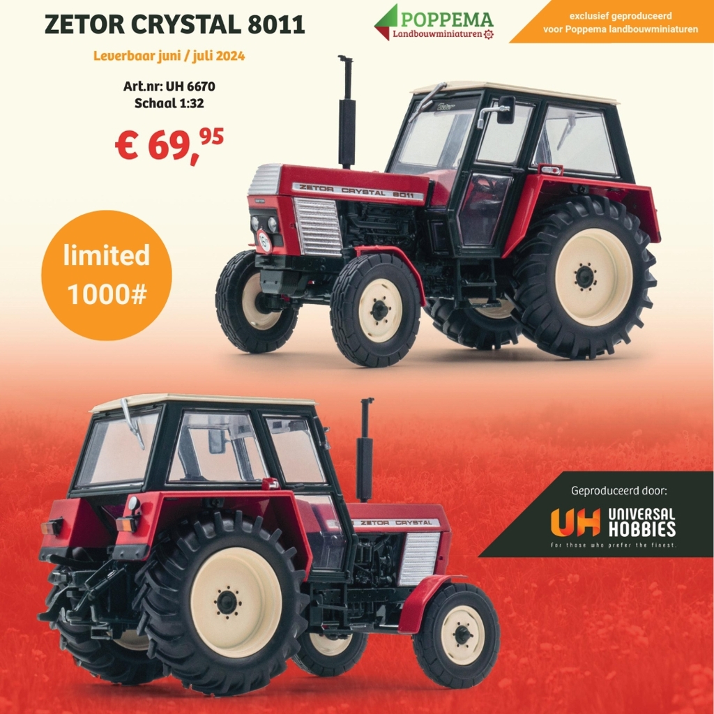 Zetor Crystal 8011 Limited Edition Modell von Universal Hobbies 1:32