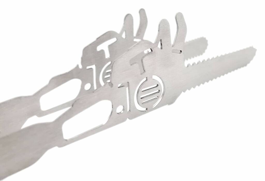Grillzange Motiv Motorsäge