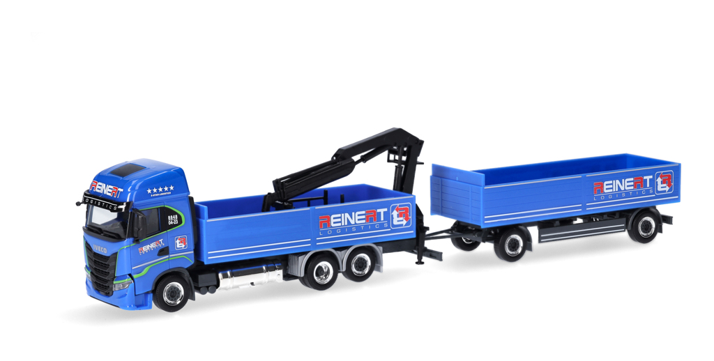 Iveco S-Way LNG Pritschen-Hängerzug mit Ladekran Reinert Logistic (Sachsen  Schleife)-1