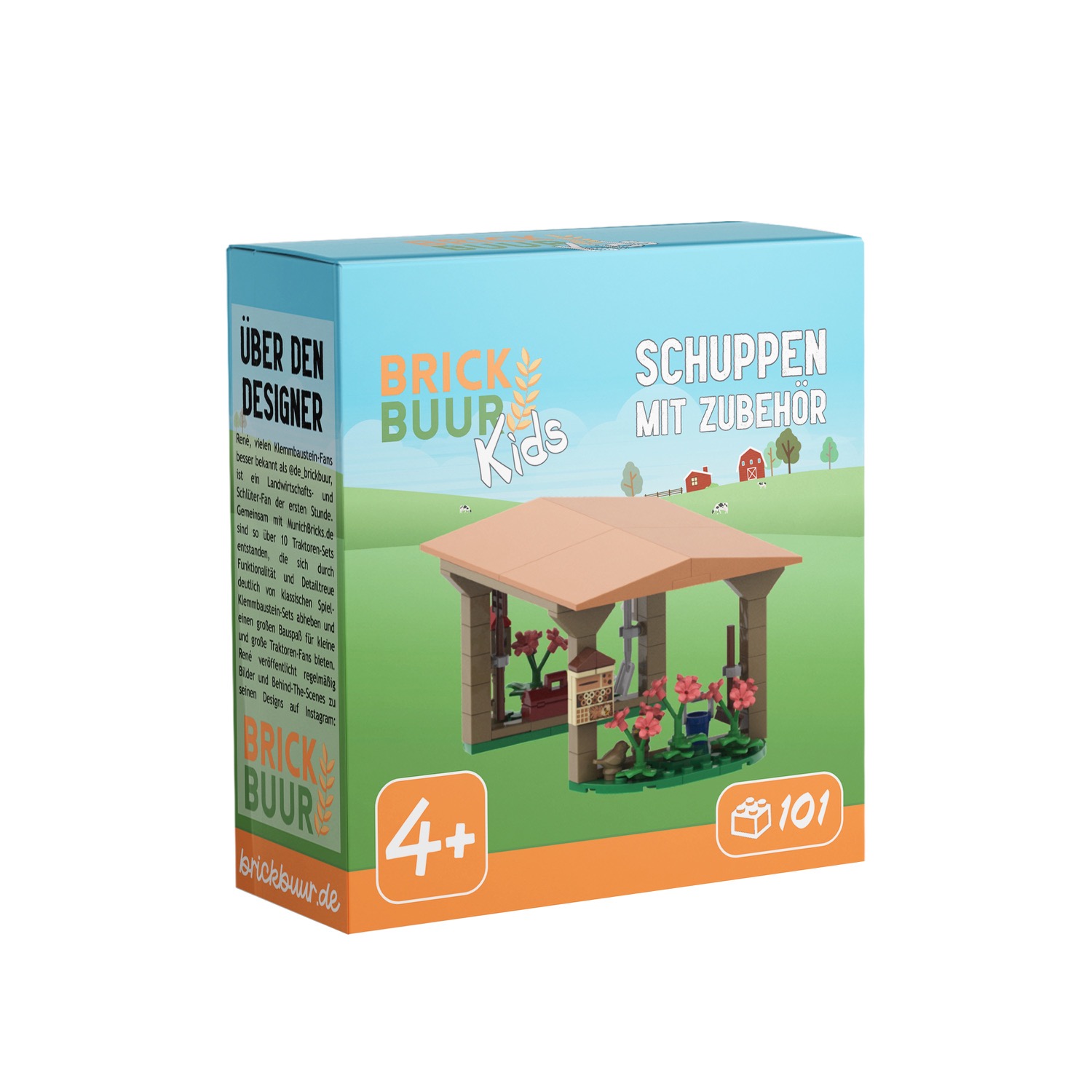 Schuppen mit Zubehör Modell von brickbuur 1:32