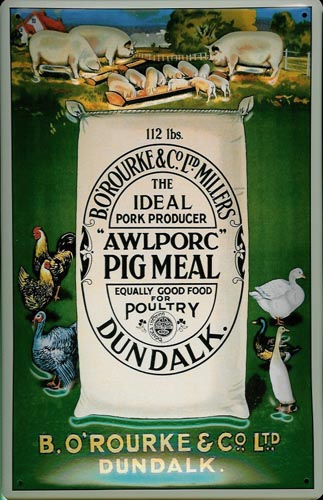 Blechschild „Pig Meal“