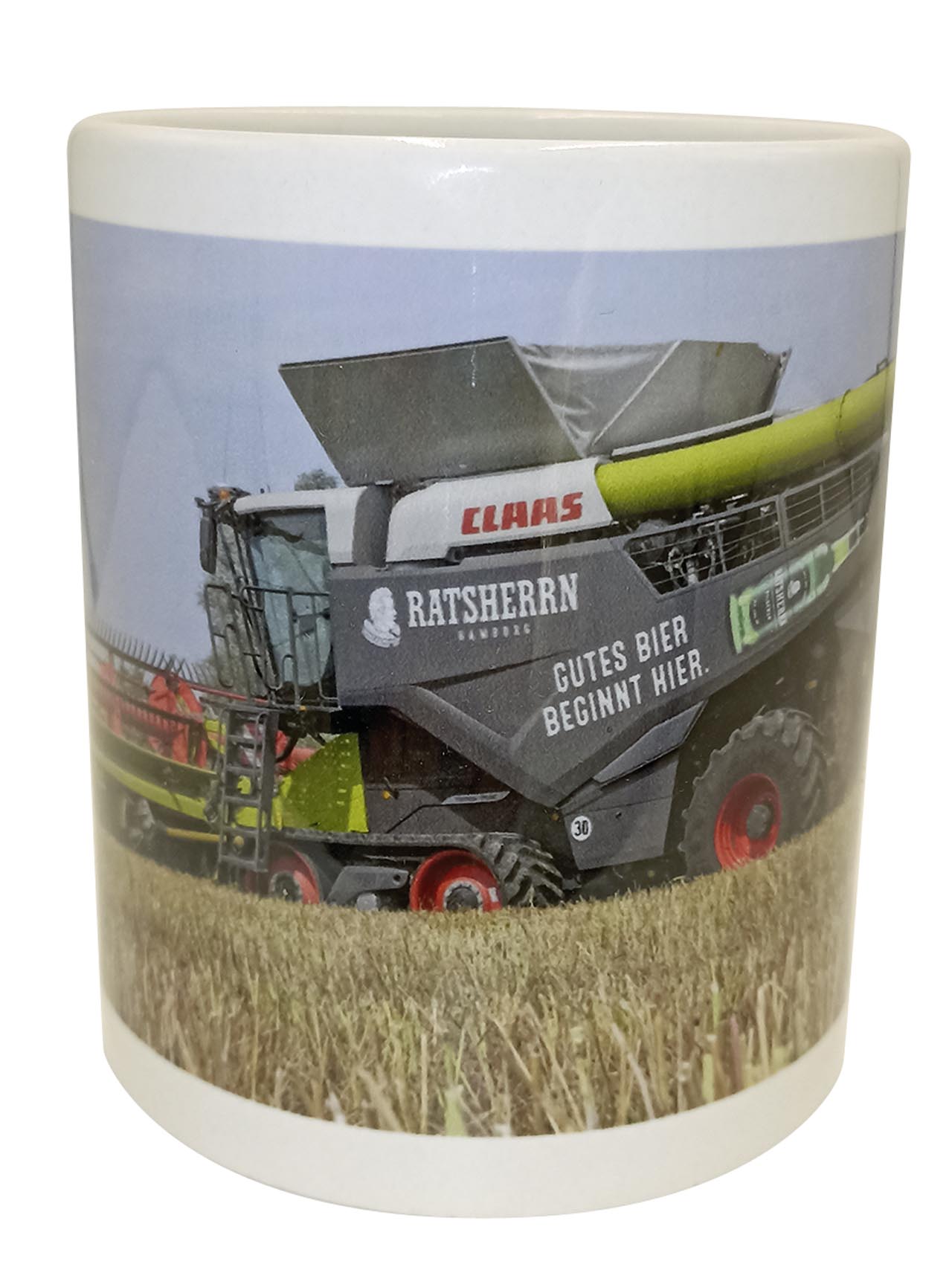 Becher Claas Lexion im Bier-Design-1