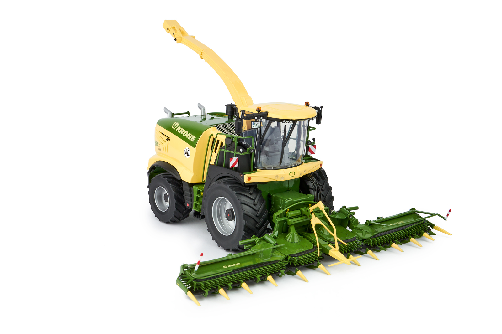 Krone BiG X 1180 mit Maisvorsatz und Pick-up Modell von ROS 1:32