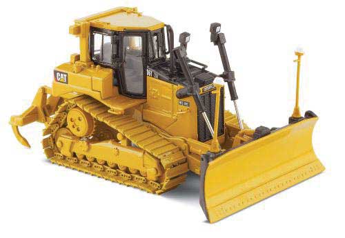 CAT D6T XW VPAT mit Metallketten und Aufreißer, GPS Technik Modell von DieCast Masters 1:50