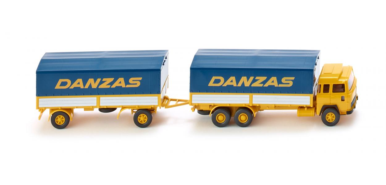 Magirus 235 D Danzas Pritschenhängerzug-1