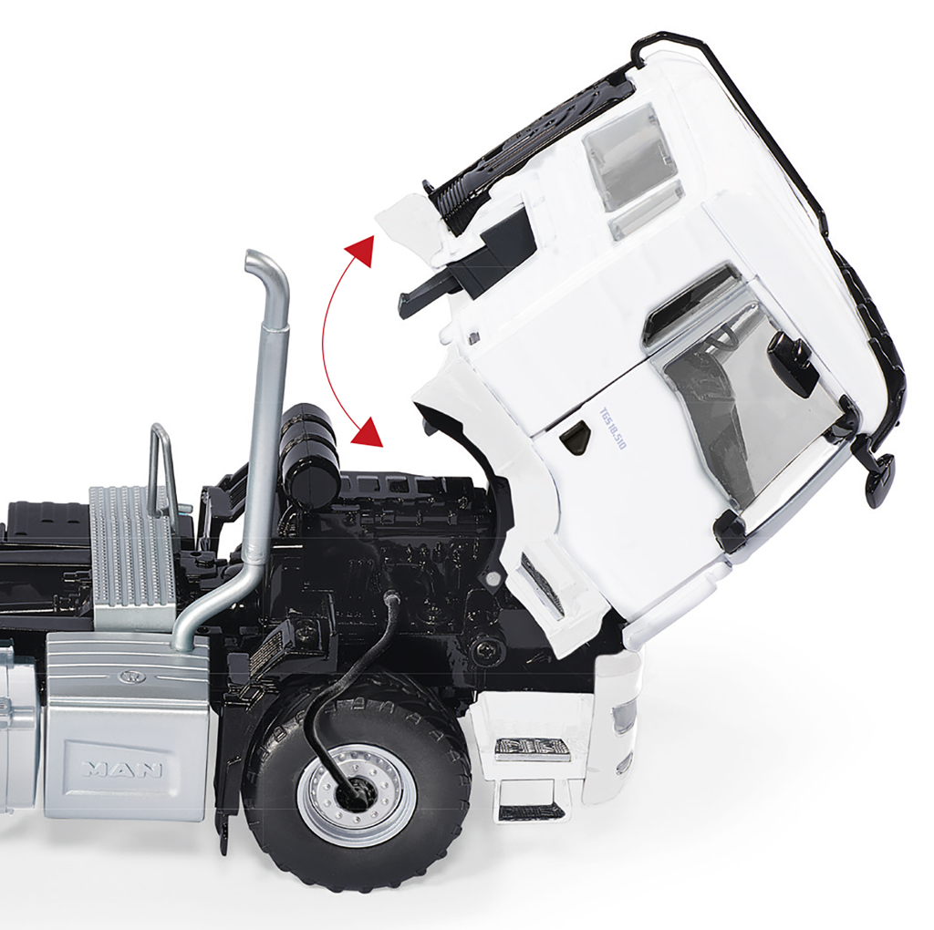 MAN TGS 18.510 4x4 BL 2-Achs Zugmaschine weiß Modell von WIKING 1:32