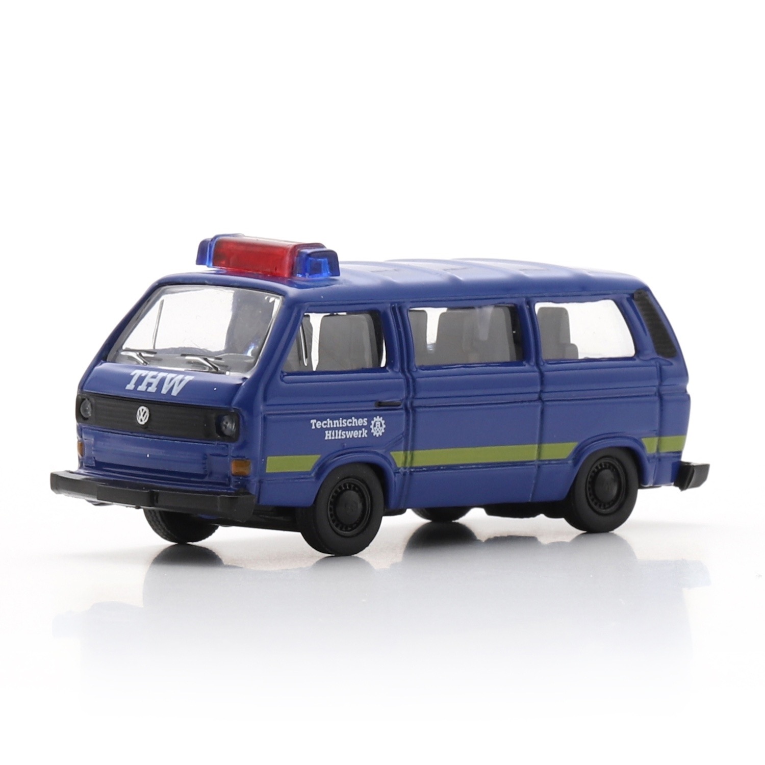 VW T3 THW blau Modell von Schuco 1:87