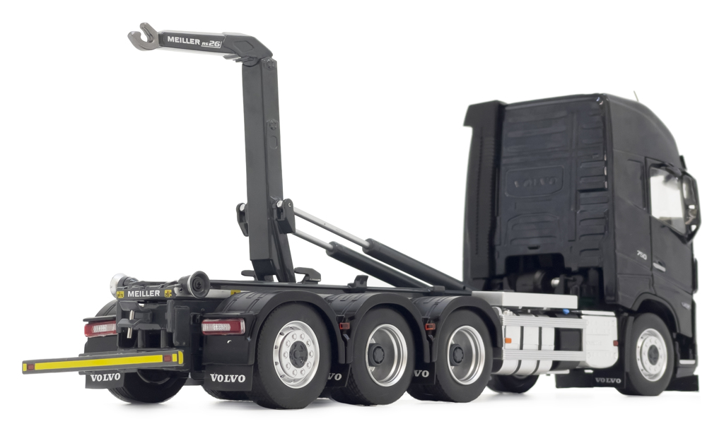 Volvo FH5 Lkw mit Hakenlift anthrazit Modell von MarGe Models 1:32