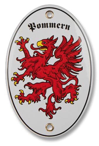 Pommern Emailliertes Schild