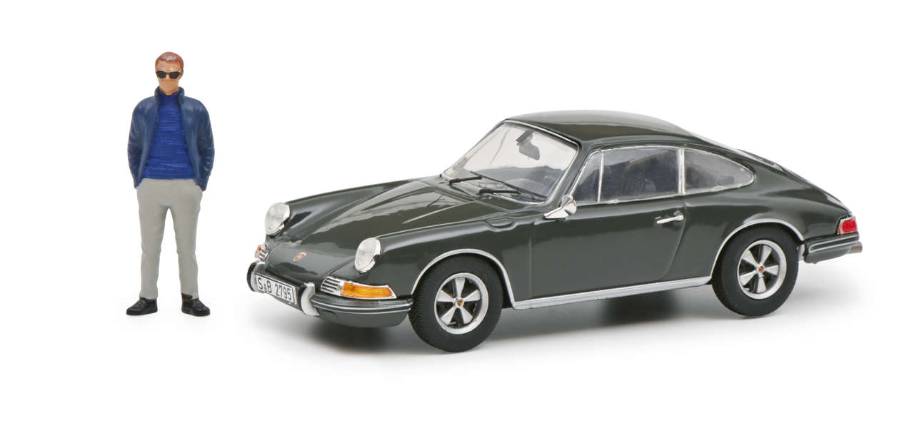 Porsche 911S Coup mit Figur-1