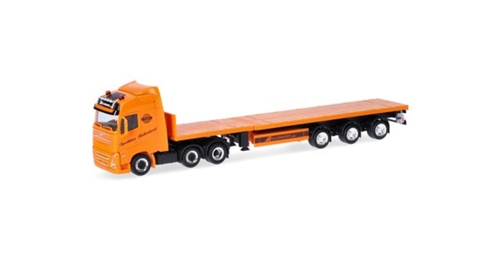 Volvo FH GI. 2020 6x2 Teletrailer-Sattelzug 3achs „Spedition Hollenhorst“ Modell von herpa 1:87