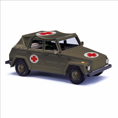 VW 181 Kurierwagen Bundeswehr Rotes Kreuz Modell von Busch 1:87