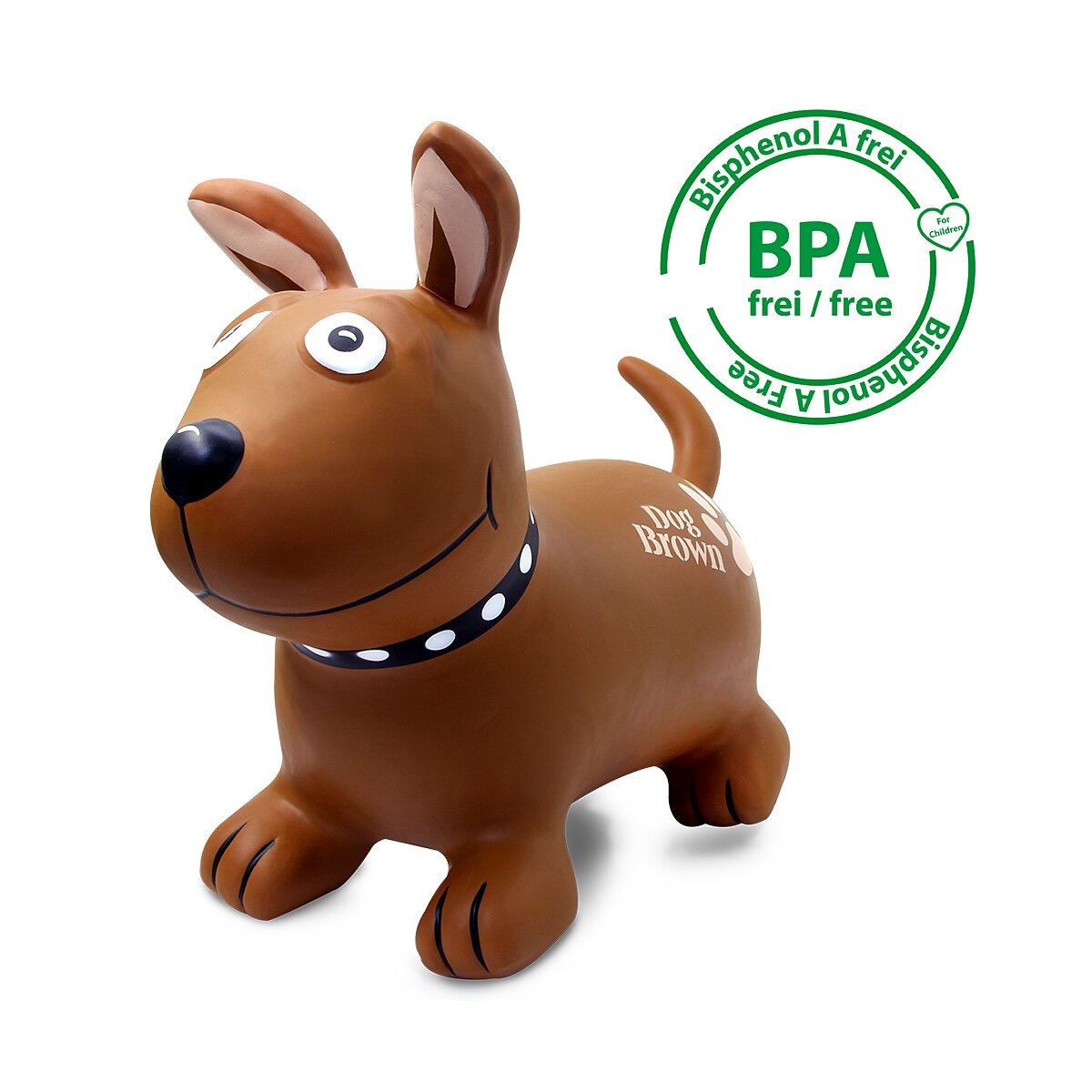 Hüpftier Dog Brown mit Pumpe