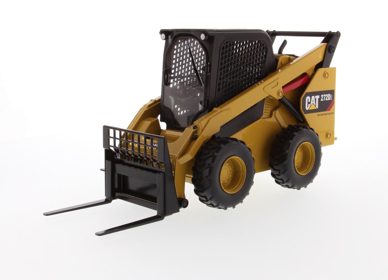 Cat 272D2 Kompaktlader mit Anbauteilen Modell von DieCast Masters 1:16
