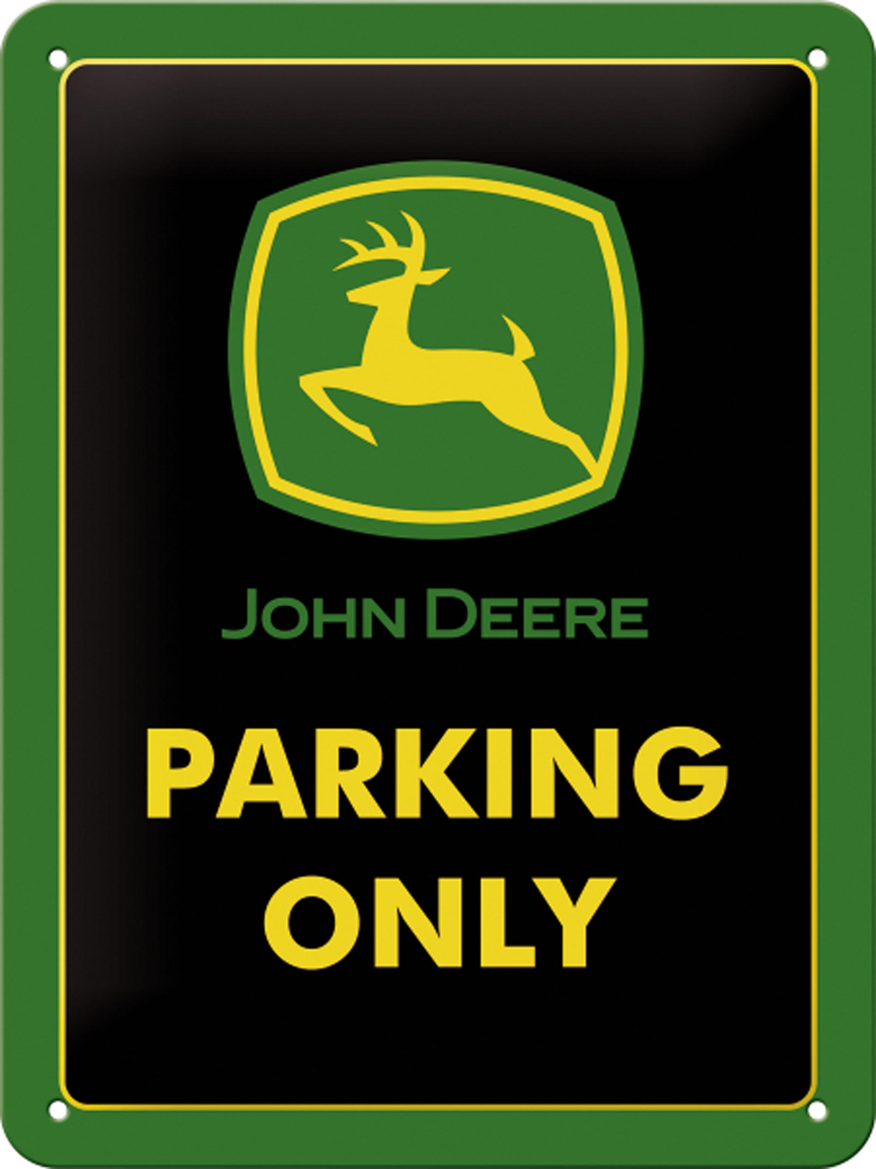 Blechschild „John Deere Parking Only“