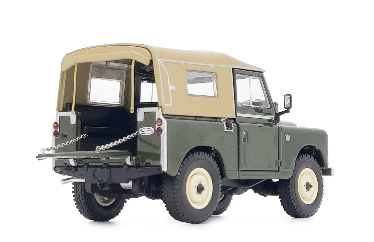 Land Rover Serie III 88 Softtop bronzegrün Modell von MarGe Models 1:32
