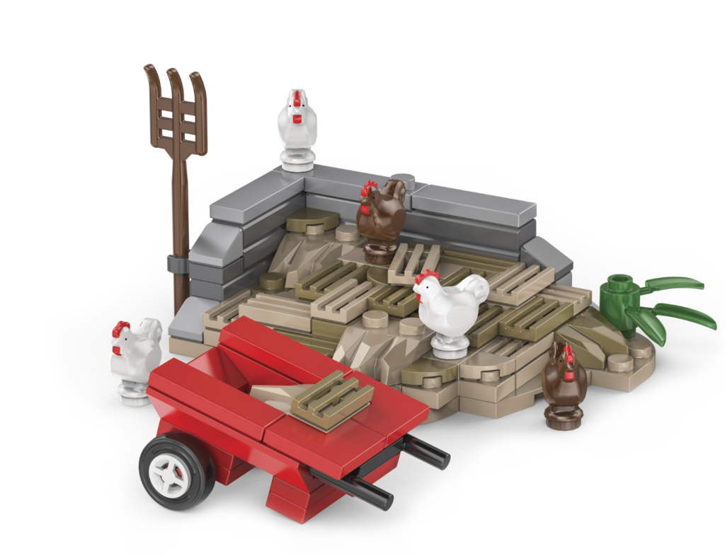 Kiddicraft Misthaufen mit Hühnern