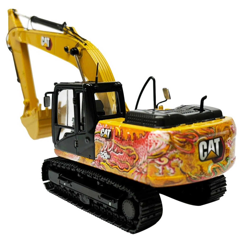CAT 320 GX Bagger mit Drachendekor Modell von DieCast Masters 1:50
