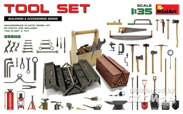 Werkzeug Set als Bausatz Modell von MiniArt 1:35