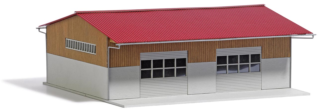 Moderne Landwirtschaftshalle (Bausatz) Modell von Busch 1:87