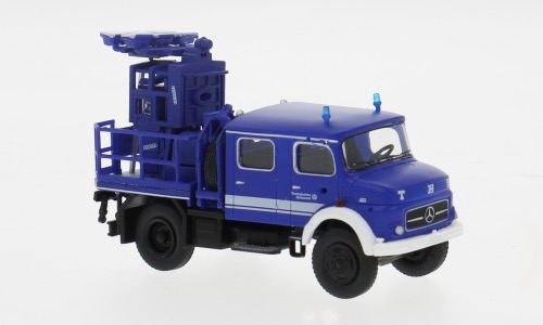Mercedes LA 911 Lichtmastwagen, 1966, THW blau Modell von Brekina 1:87