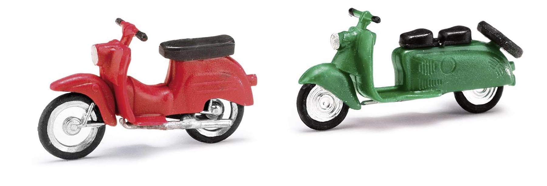 Schwalbe Simson und Berliner Roller grün und rot Bausatz Modell von Mehlhose 1:87