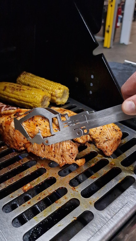 Grillzange Motiv Bagger