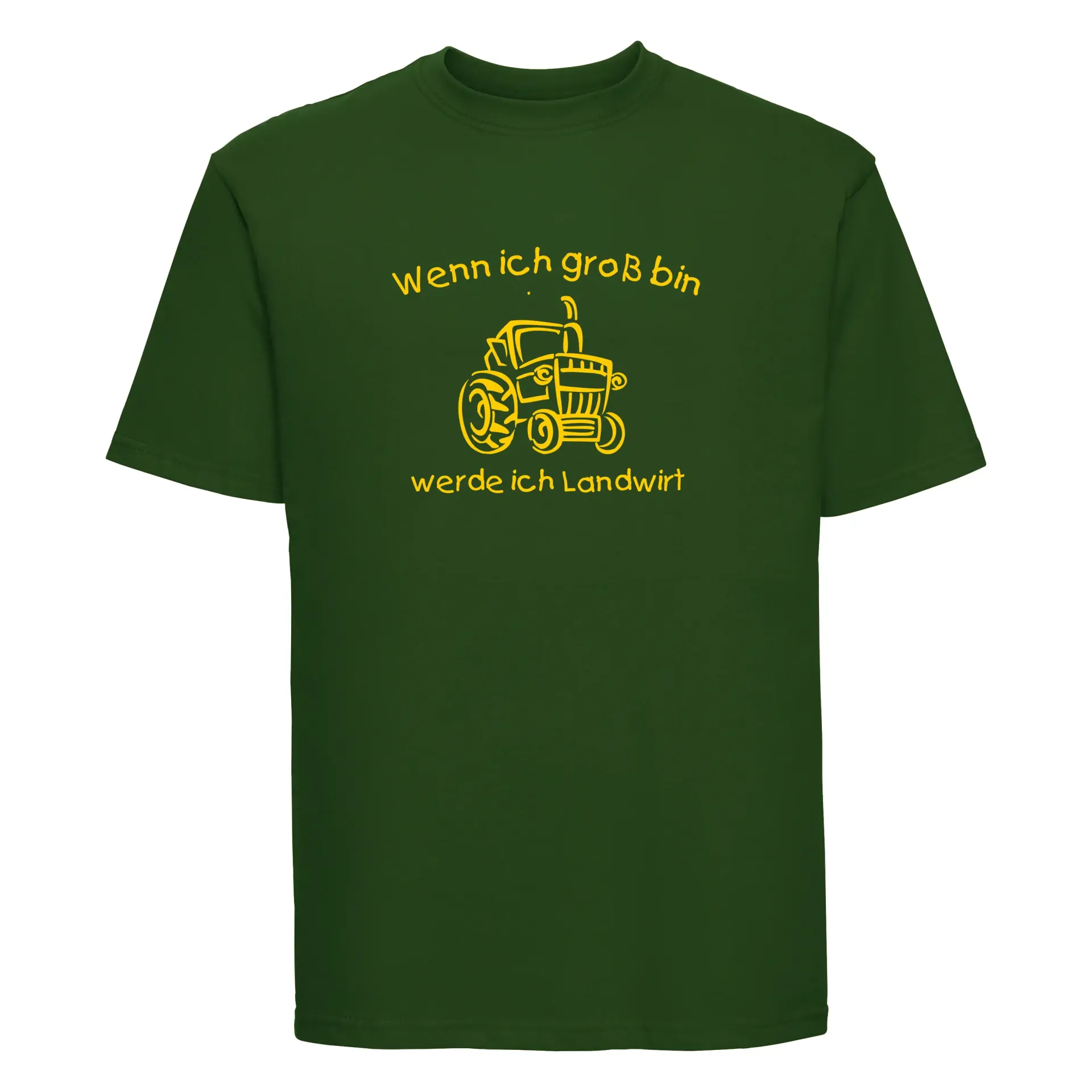 Kinder T-Shirt „Wenn ich groß bin, werde ich Landwirt“ (grün)