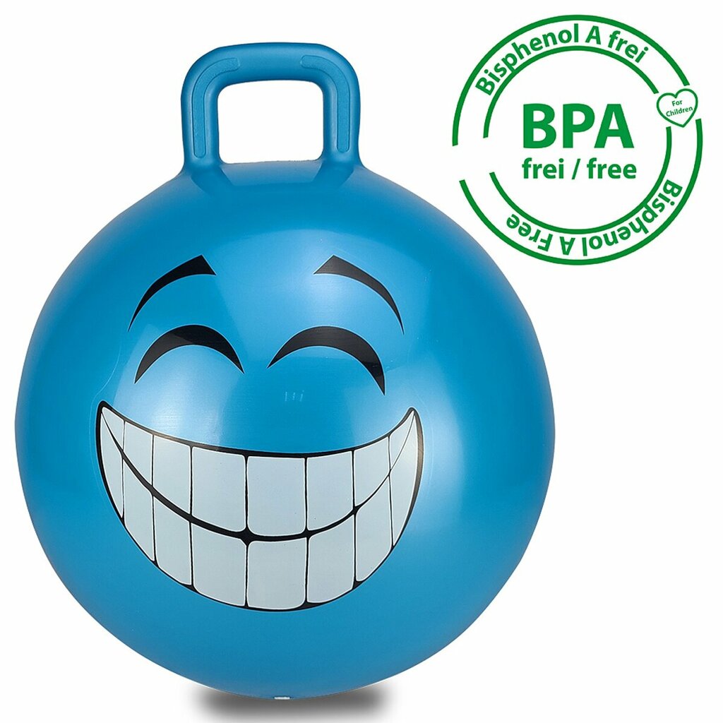 Hüpfball Smile mit Pumpe blau