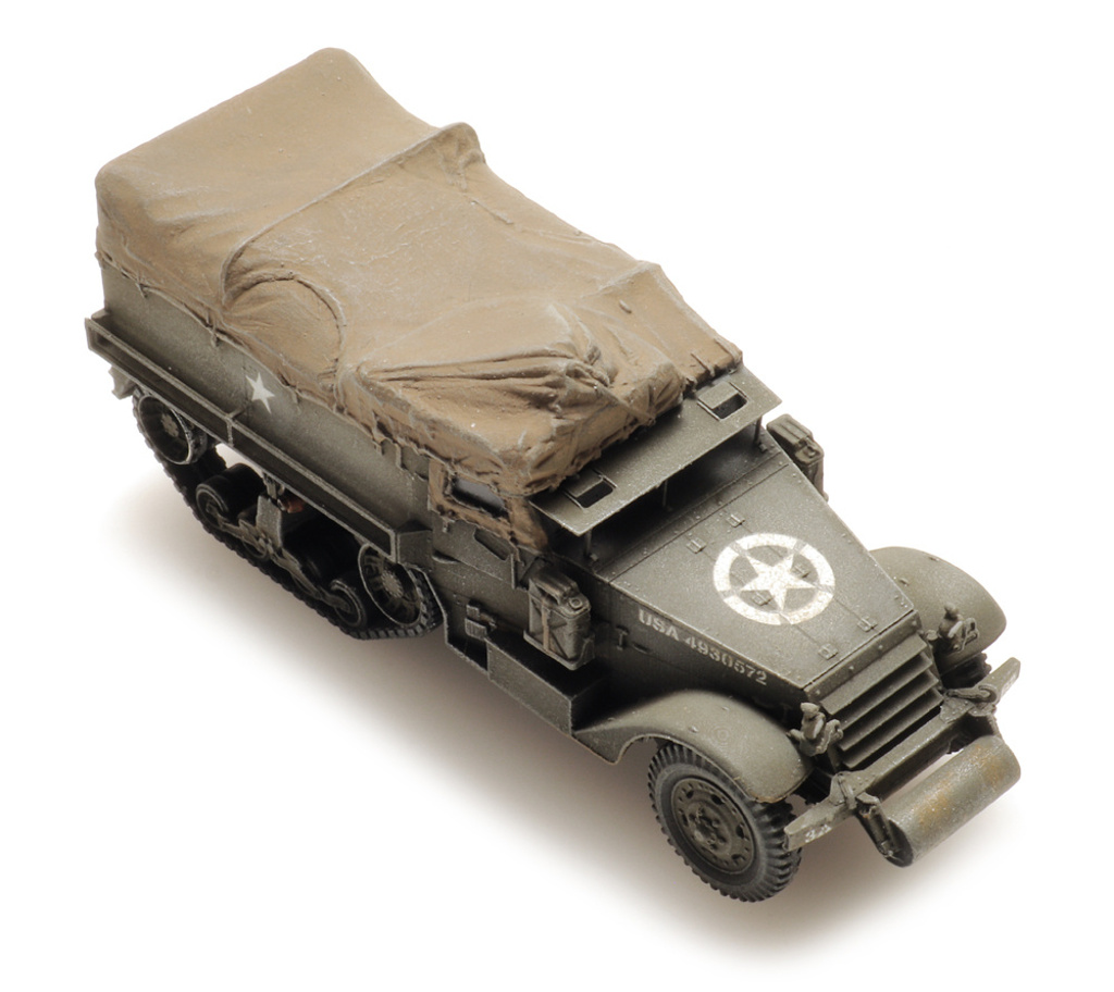 M3A1 Halbketten-Mannschaftswagen Zuglast Modell von Artitec 1:87