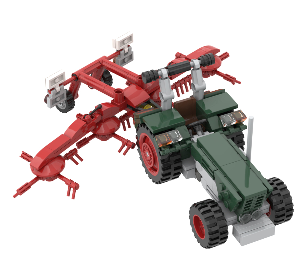 Traktor DTZ mit Heuwender Bausatz-1