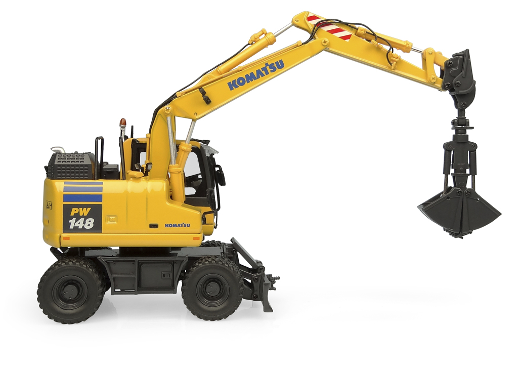 Komatsu PW148-11 Mobilbagger Modell von Universal Hobbies 1:50