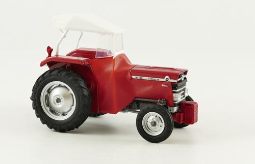 Massey Ferguson 135 mit weiß-rotem Sirocco Verdeck Modell von Universal Hobbies 1:32