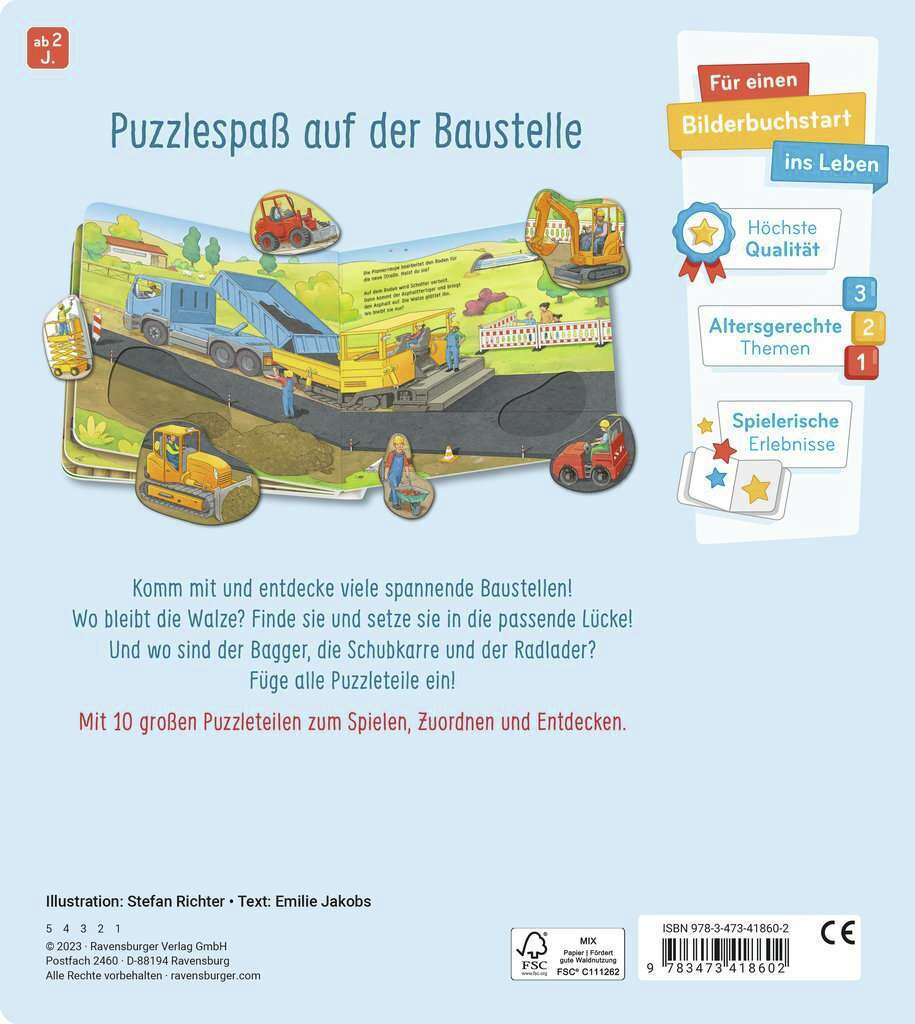 Mein großes Puzzle-Spielbuch Baustelle