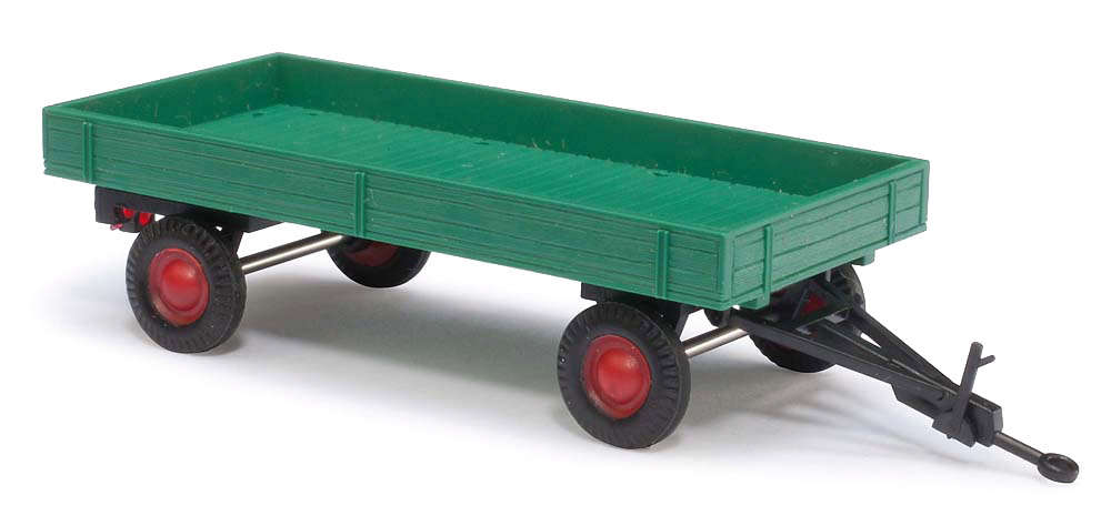 Gummiwagen Anhänger grün Bj. 1958 Modell von Busch 1:87