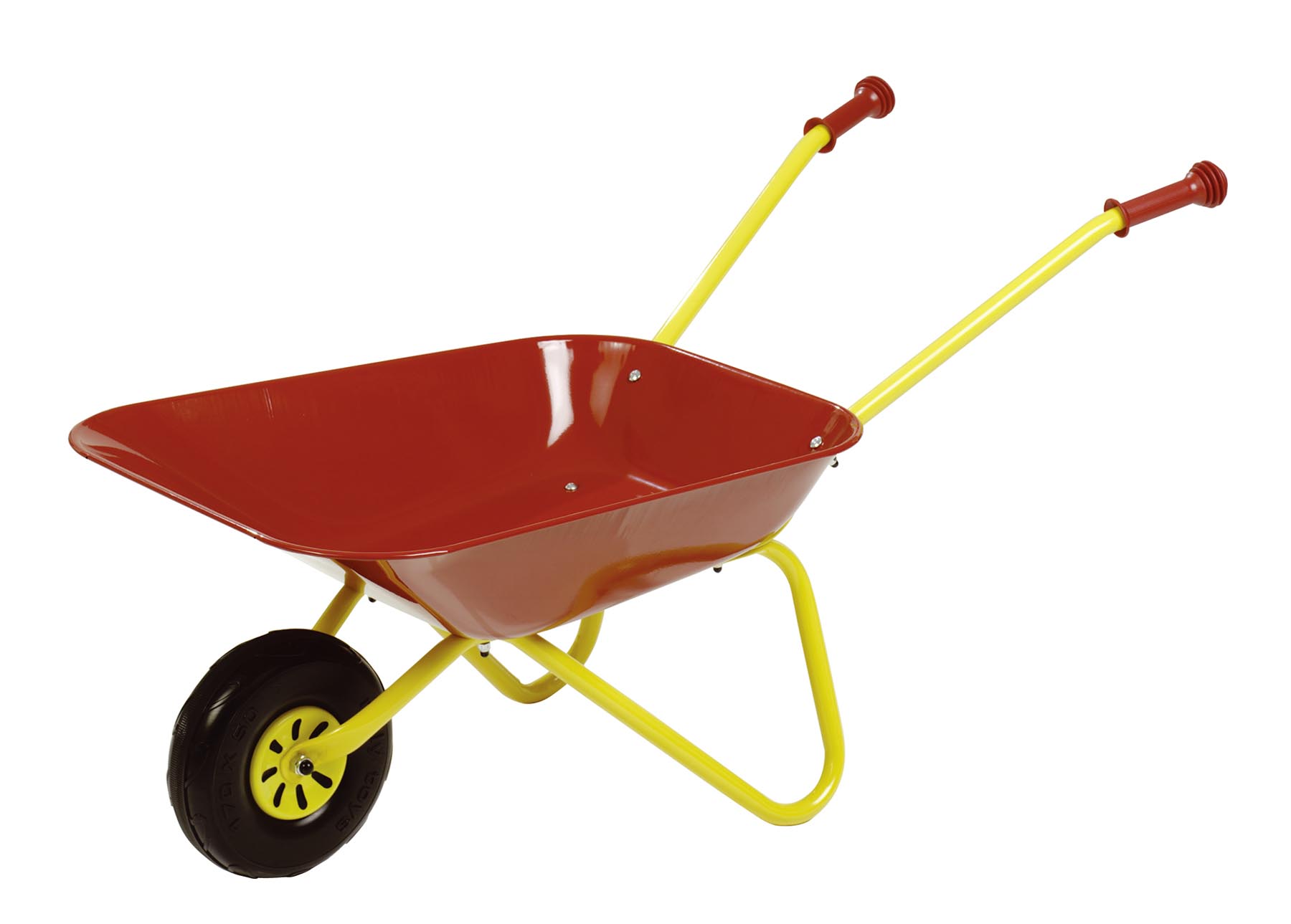 Schubkarre gelb/rot Metall