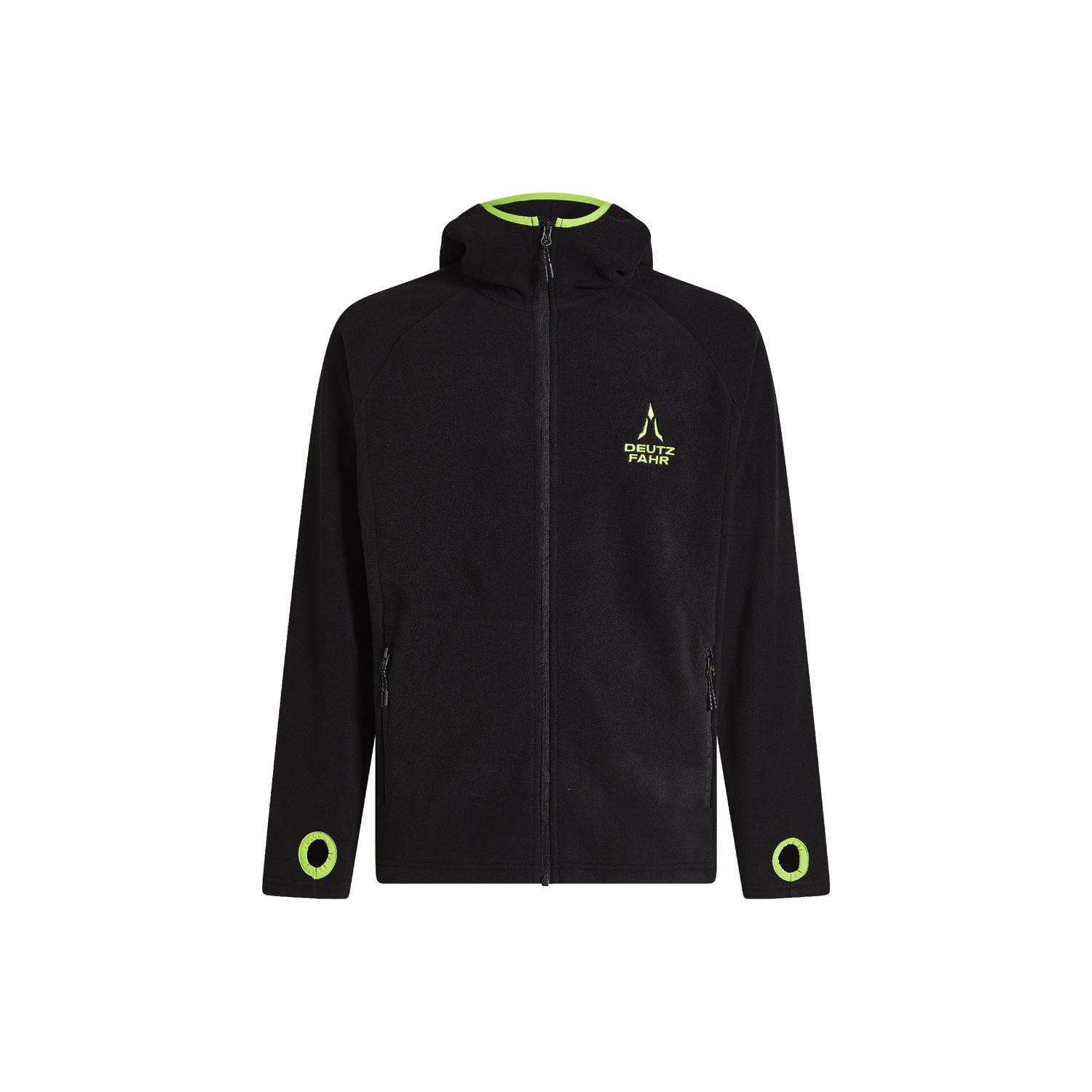 Deutz-Fahr Sweatjacke schwarz-grün Herren