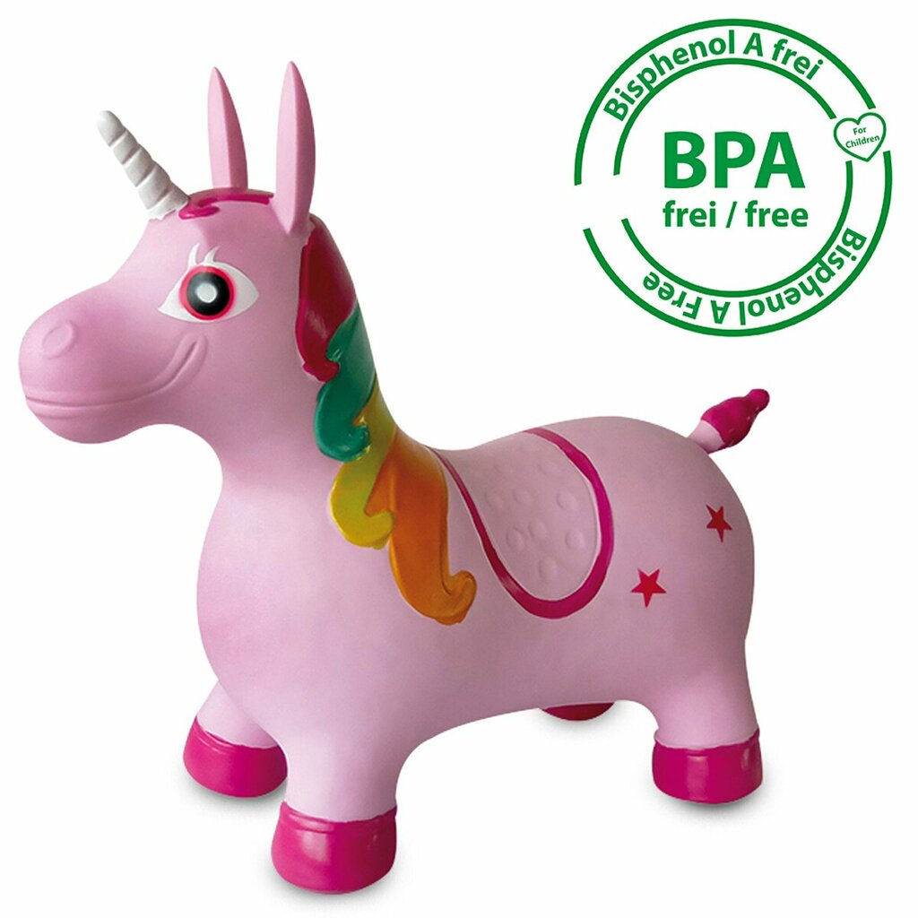 Einhorn Hüpftier mit Pumpe bunt