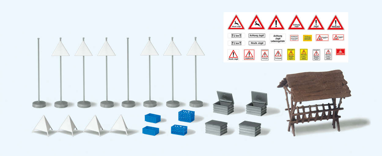 Zubehör für Jagd Bausatz Modell von Preiser 1:87