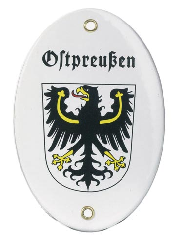 Länderwappen Ostpreußen Emailliertes Schild 15 x 10 cm