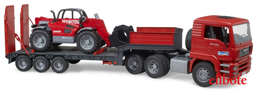 MAN TGA Tieflader mit Manitou Teleskoplader MLT 633